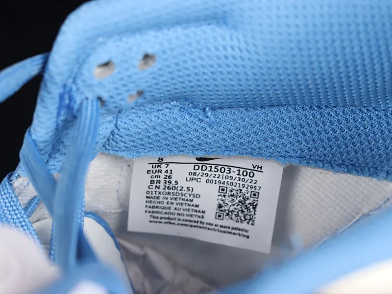 All categories Nk SB Dunk series Nk SB Dunk Low low-top sneakers Nk Dunk Low SB North Carolina blue SB low-top casual sneakers DD1503-100